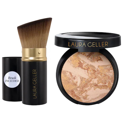 Balance and Brighten Color Correcting Baked Powder Foundation + Kabuki Brush | Sephora (US)