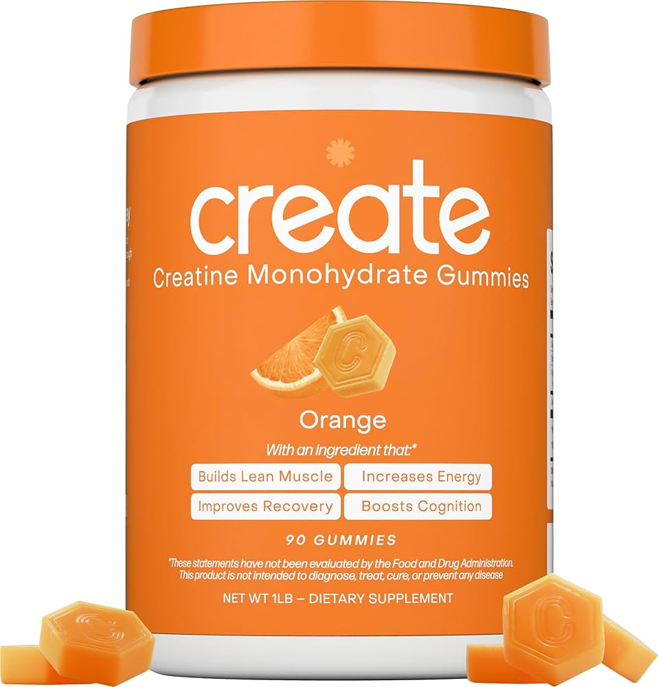 Create Creatine Monohydrate Gummies for Men & Women, Boost Focus, Strength, and Endurance, Anti-M... | Amazon (US)