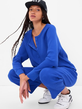 Waffle Raglan Henley T-Shirt | Gap (US)