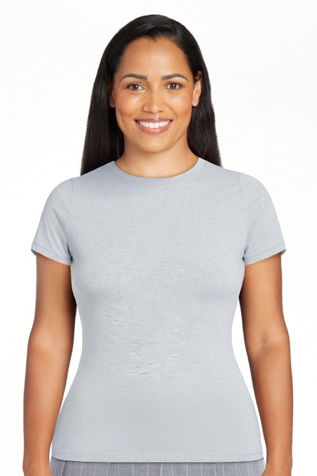 Scoop Women\u2019s Stretch Cotton Blend Baby Tee with Short Sleeves, Sizes XS-XXL | Walmart (US)