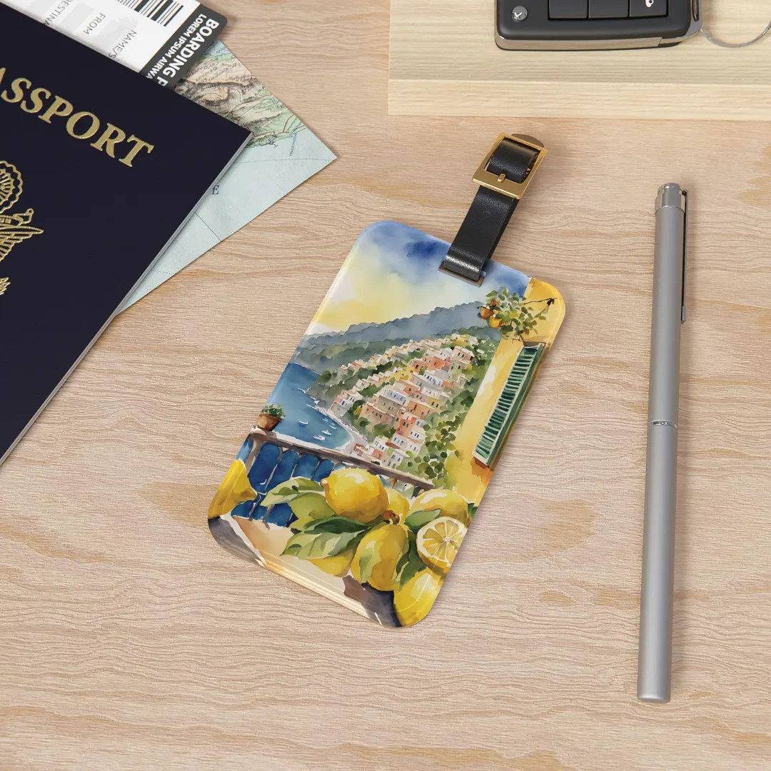 Amalfi Coast Luggage Tag, Gift for Travelers, Stylish Bag Tag, Suitcase Tag, Travel Accessories, ... | Etsy (US)