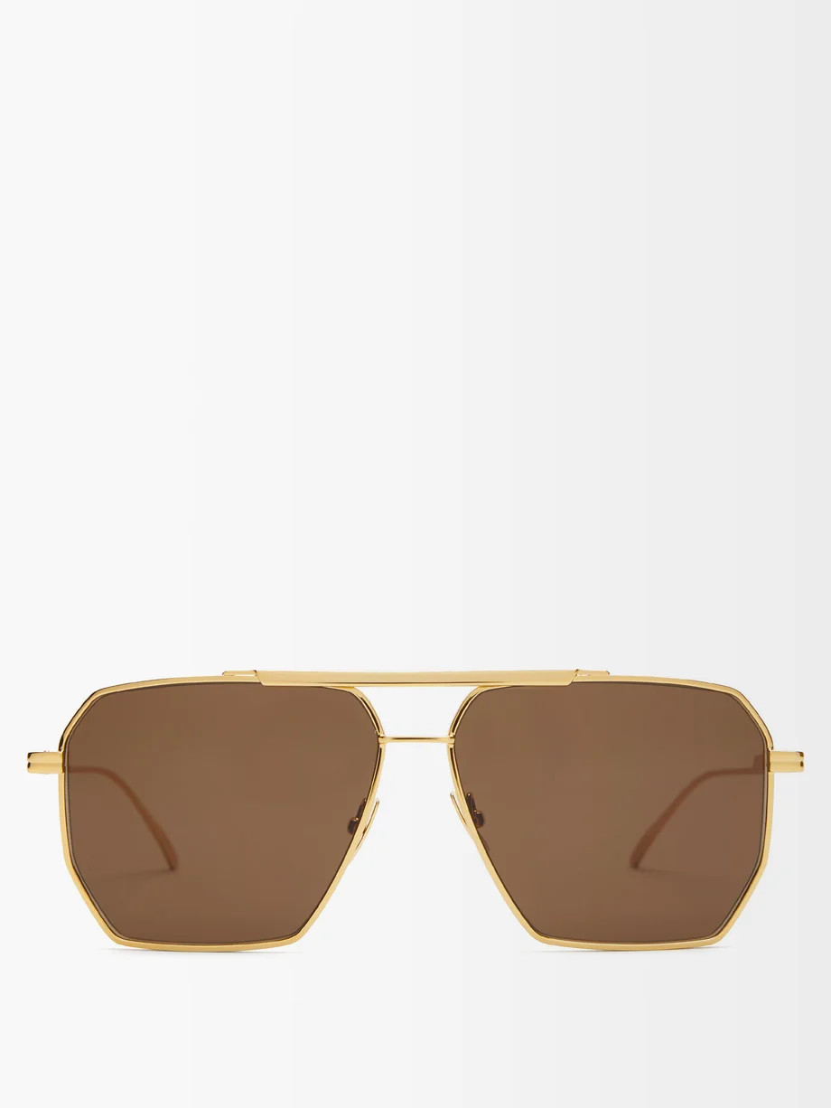 Aviator metal sunglasses | Bottega Veneta | Matches (EU)