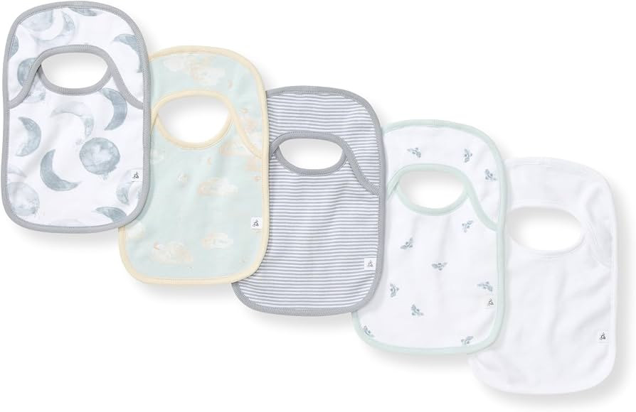 Burt’s Bees Baby Organic Baby Bibs – 100% Cotton Newborn Infant Bibs for Baby Boys & Girls | Amazon (US)