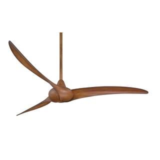 Wave 65 in. Indoor Distressed Koa Ceiling Fan with Remote Control | The Home Depot