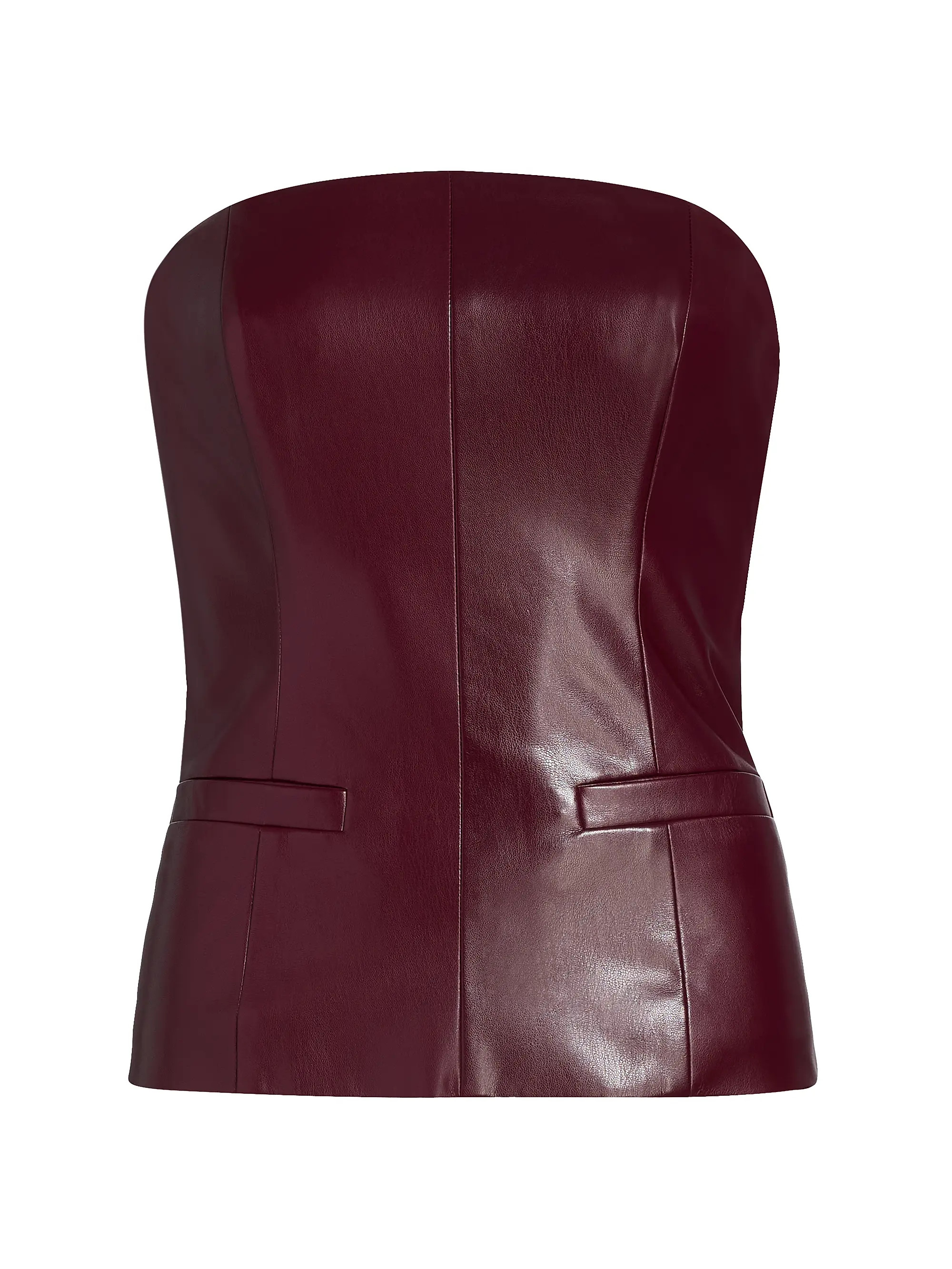 Faux-Leather Strapless Top | Saks Fifth Avenue