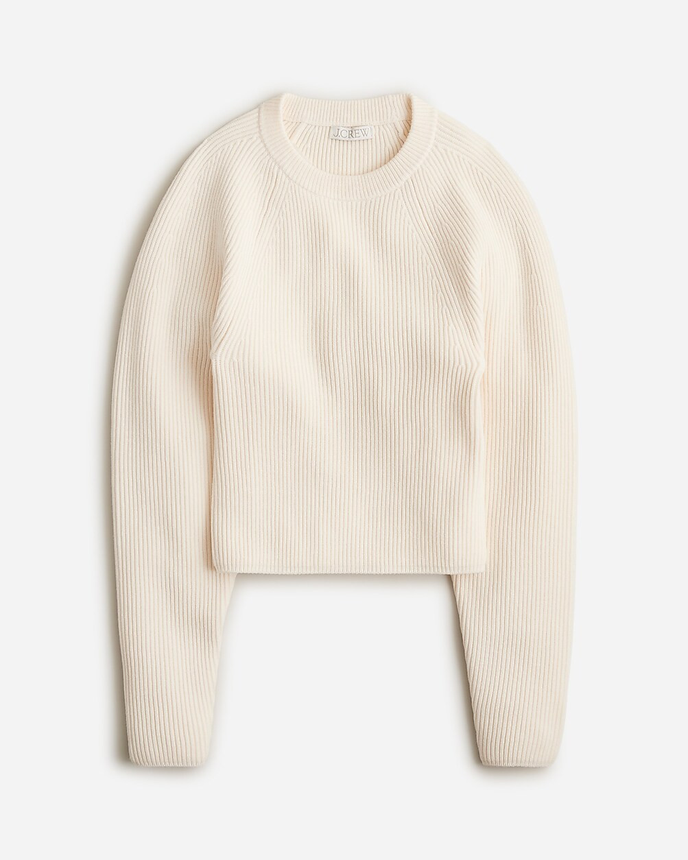 Raglan fitted-waist crewneck sweater | J. Crew US