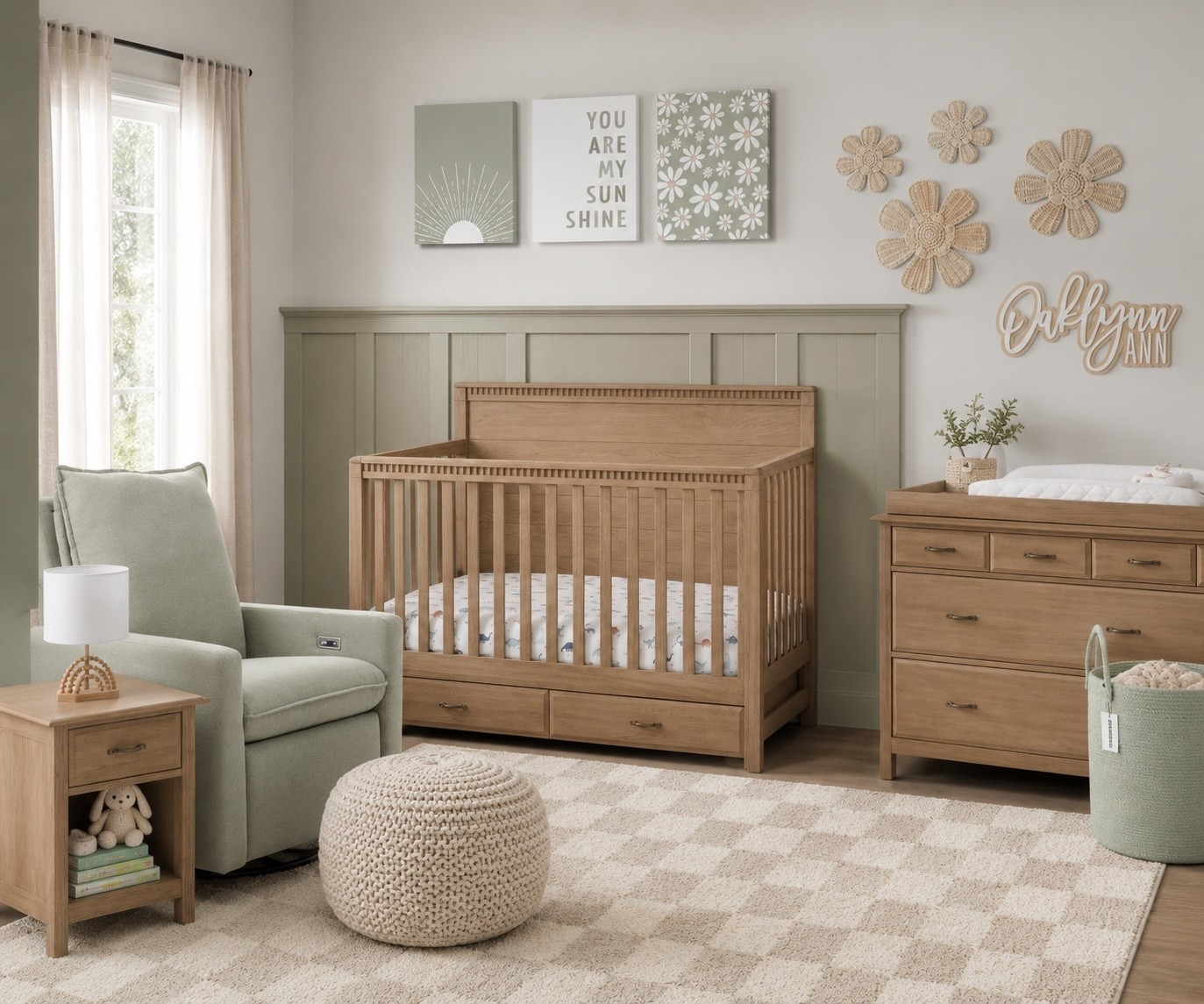 Light Green Baby Girl Nursery Design Inspiration

Nursery decor, Pottery Barn, neutral kids’ decor, baby girl decor, minimalist nursery, neutral home decor, kids’ room, kids playroom, toddler girl bedroom, crib, changing table, rocking chair, checkered rug, Target finds, flower wall art, nursery wall art, modern nursery, gender neutral nursery, baby room inspiration, nursery must haves, new mom, cozy nursery, beige nursery, baby toys, toddler decor, sage green nursery, sage green decor

#LTKHome #LTKBaby
