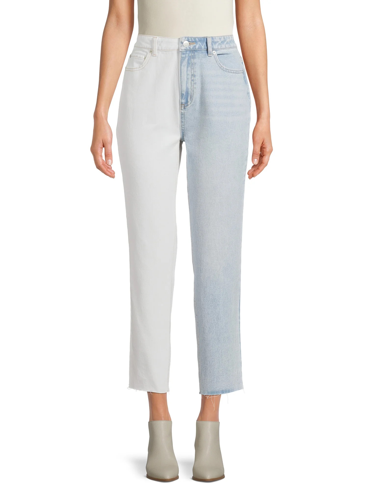 No Boundaries Juniors' High Rise Slim Straight Cropped Jeans | Walmart (US)