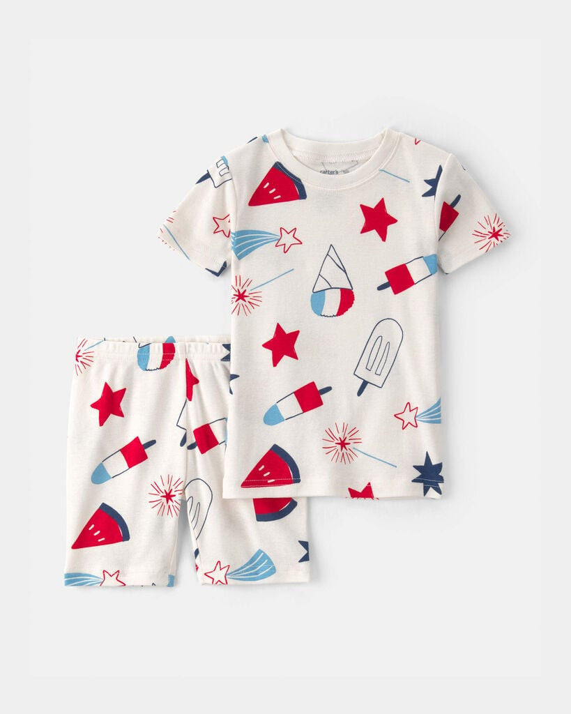 Carter's toddler fourth of july popsicle 2-piece short-sleeve pajama set 2T Multi | Carter's Inc