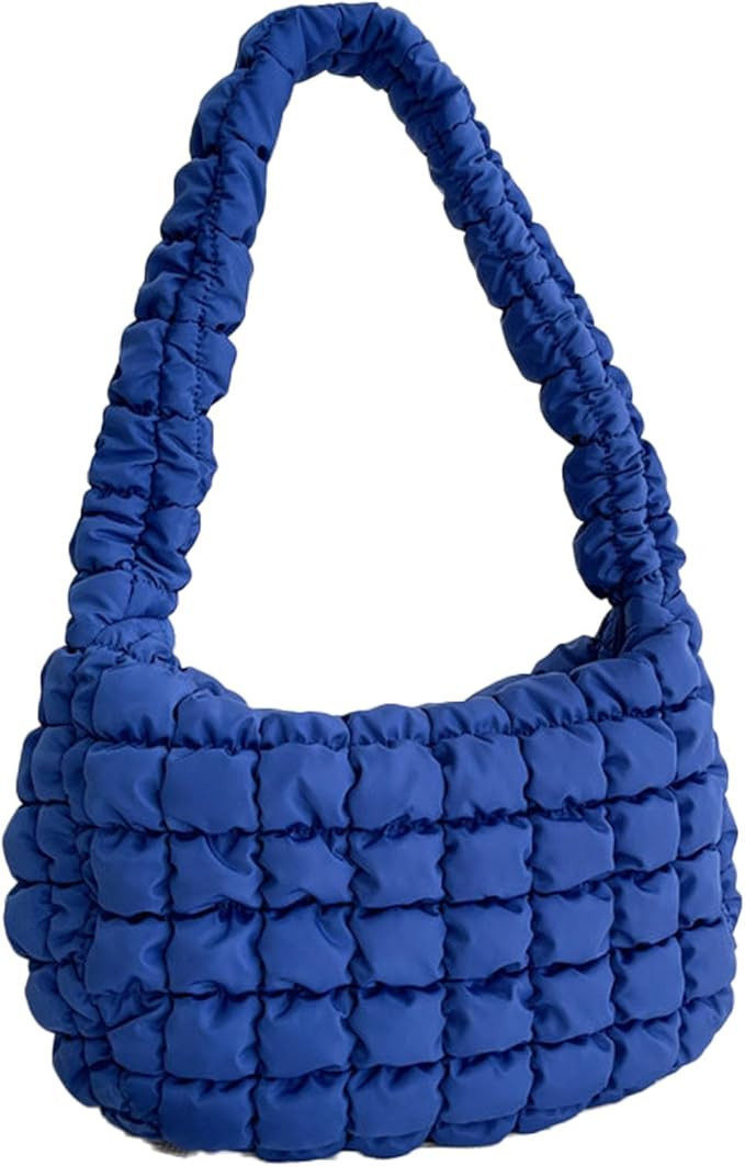 Quilted Puffer Tote Bags for Women Lightweight Quilted Padding Shoulder Bag Satchel Handbag Zip P... | Amazon (US)