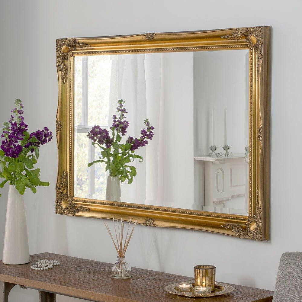 Mirrors | French style carved mirror Gold 135x45cm | Yearn Mirrors | Debenhams UK