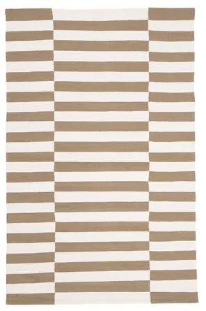 Lauren Ralph Lauren Ludlow Stripe Handmade Flatweave Cotton Area Rug in Sepia/Beige | Wayfair | Wayfair Professional