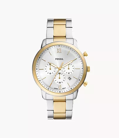 Neutra Chronograph Two-Tone Stainless Steel Watch | Fossil (US)