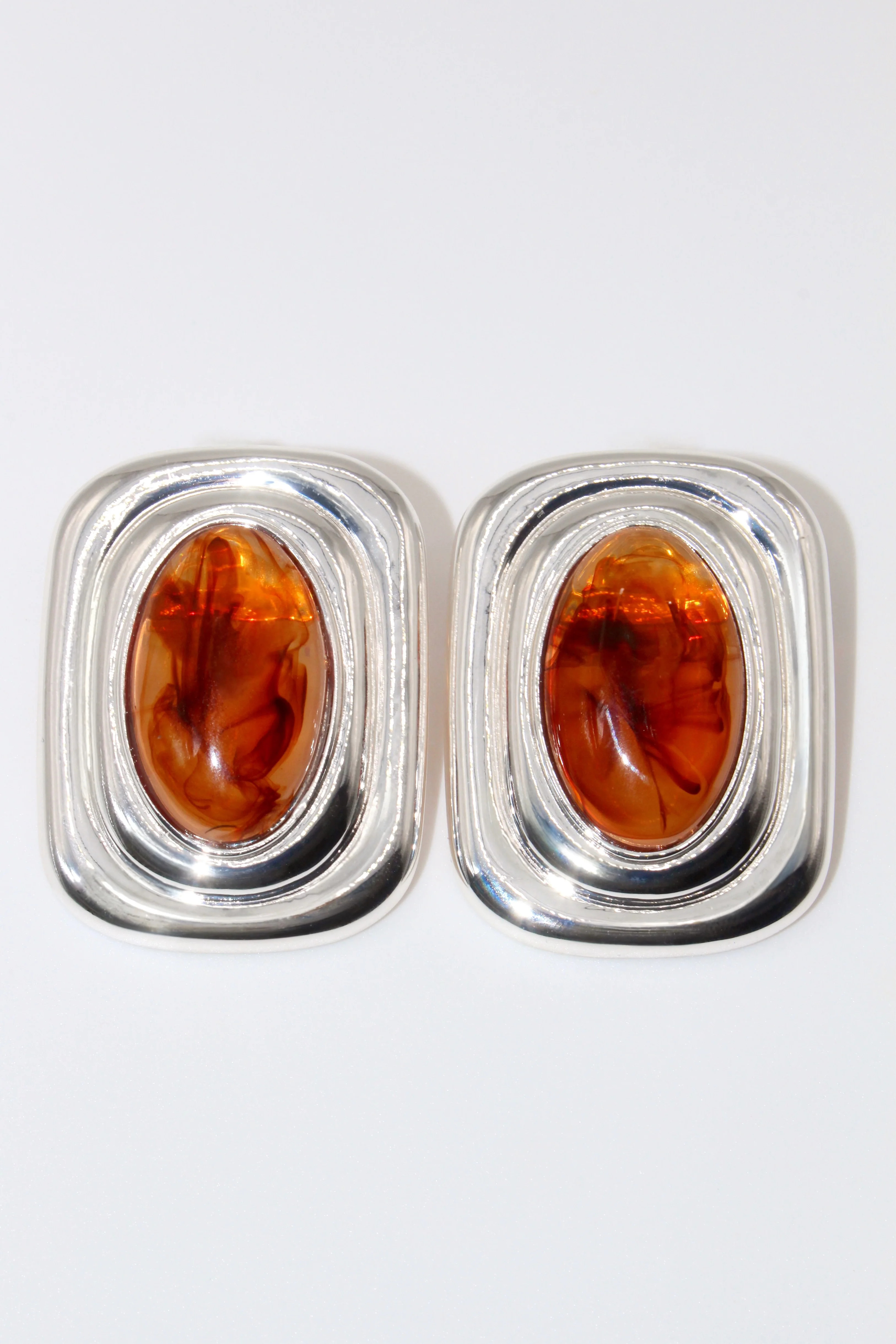NEW Fifth Avenue Flame Earrings - silver and amber | Tame New York