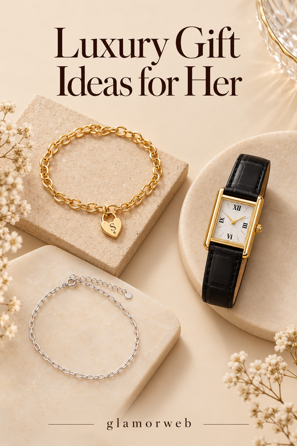 Luxury gift ideas for her that she'll actually LOVE! 🎁🤎✨ Okay, these Abbott Lyon jewelry and watch finds are seriously giving timeless elegance! From the gorgeous gold Love Lock heart bracelet and dainty silver chain bracelet to the chic black leather strap watch, every piece feels so classy, feminine, and effortlessly luxe. 🔐⌚ I'm obsessed with jewelry that looks expensive but is still perfect for everyday wear! These are such thoughtful holiday gifts for your girlfriend, mom, sister, wife, or bestie. Whether she's into minimalist silver jewelry, personalized gold bracelets, or classic watches, there's something so special about these finds. Definitely adding these to my Christmas gift guide and holiday wishlist! 🎄💕

#AbbottLyon #AbbottLyonFinds #AbbottLyonJewelry #AbbottLyonWatches #LTKGiftGuide #LoveLockCollection #LoveLockBracelet #GoldHeartBracelet #PersonalizedBracelet #SilverBracelet #DaintySilverJewelry #GoldJewelryFinds #EverydayJewelry #MinimalistJewelry #TimelessJewelry #ClassicWatches #LeatherStrapWatch #WatchesForWomen #ElegantWatches #LuxuryGiftIdeas #AffordableLuxury #JewelryGiftIdeas #HolidayGiftGuide #LuxuryGiftGuideForHer #ChristmasGiftsForHer #BestHolidayGifts #GiftsForGirlfriend #GiftsForMom #GiftsForSister #GiftsForWife #GiftsForBestFriend #MeaningfulGifts #ThoughtfulGiftIdeas #ChristmasWishlist #HolidayShopping #LTKGiftGuide #LTKHoliday #LTKJewelry #LTKAccessories #LTKFinds #LTKShopping 

 #LTKSeasonal #LTKU #LTKSaleAlert