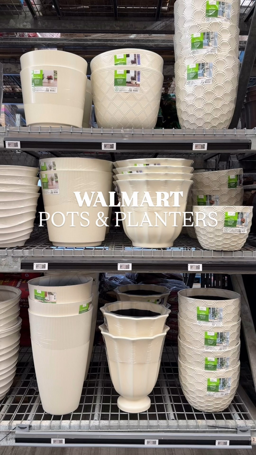 Affordable planters from Walmart ✨ @walmart @walmarthome outdoor patio finds spring decor front porch planter pottery barn dupe