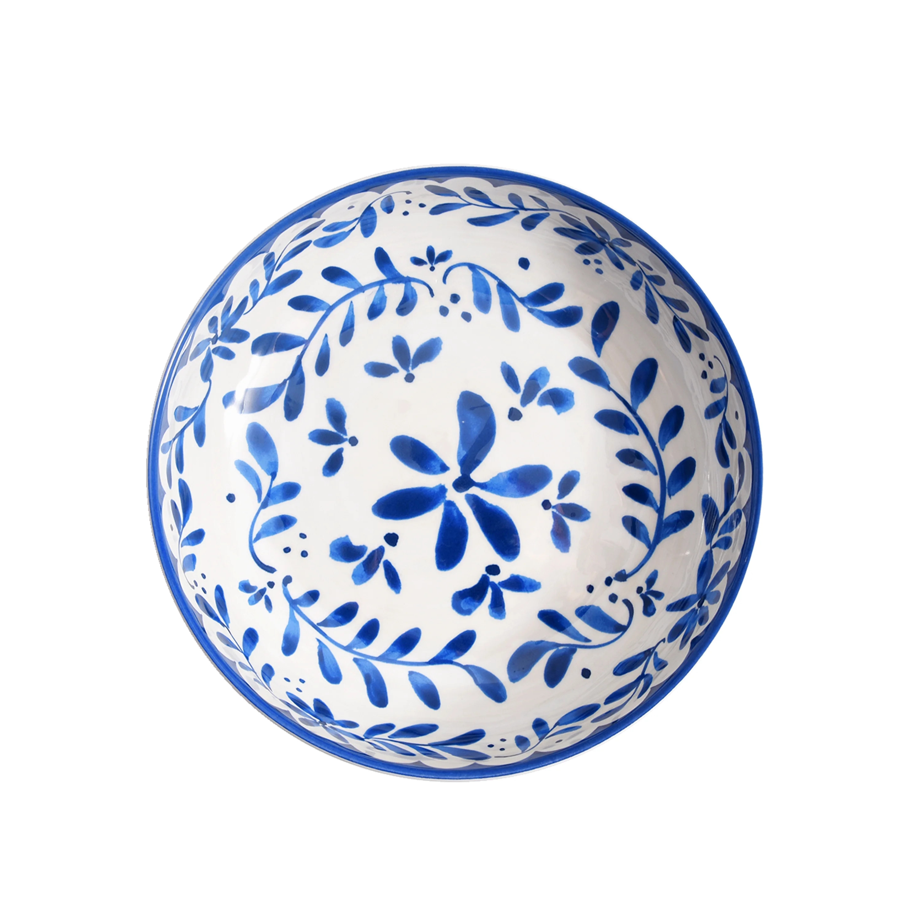 Better Homes & Gardens Lisben Melamine Blue & White Pasta Bowl | Walmart (US)