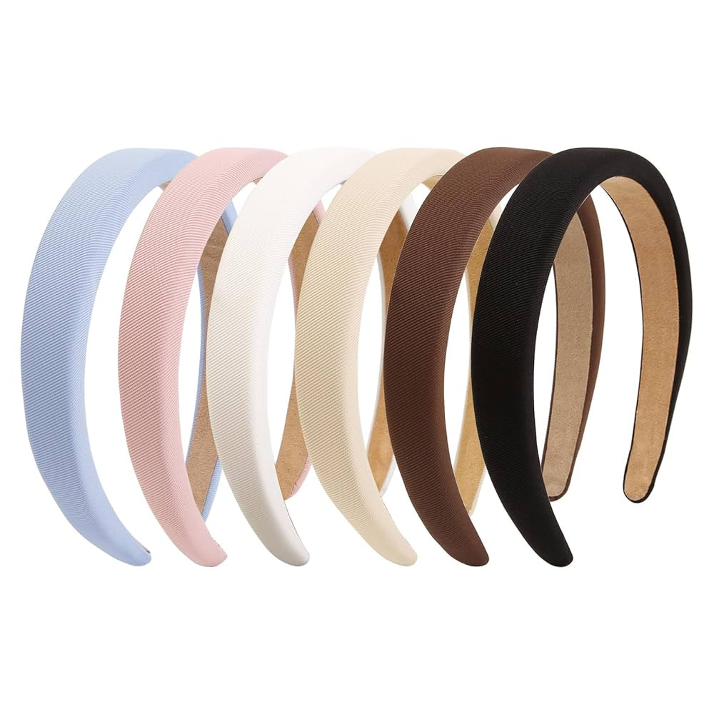 Headbands for Women Non Slip Padded Headband Trendy Cute Headbands for Women's Hair 0.8 Inch Comf... | Amazon (US)