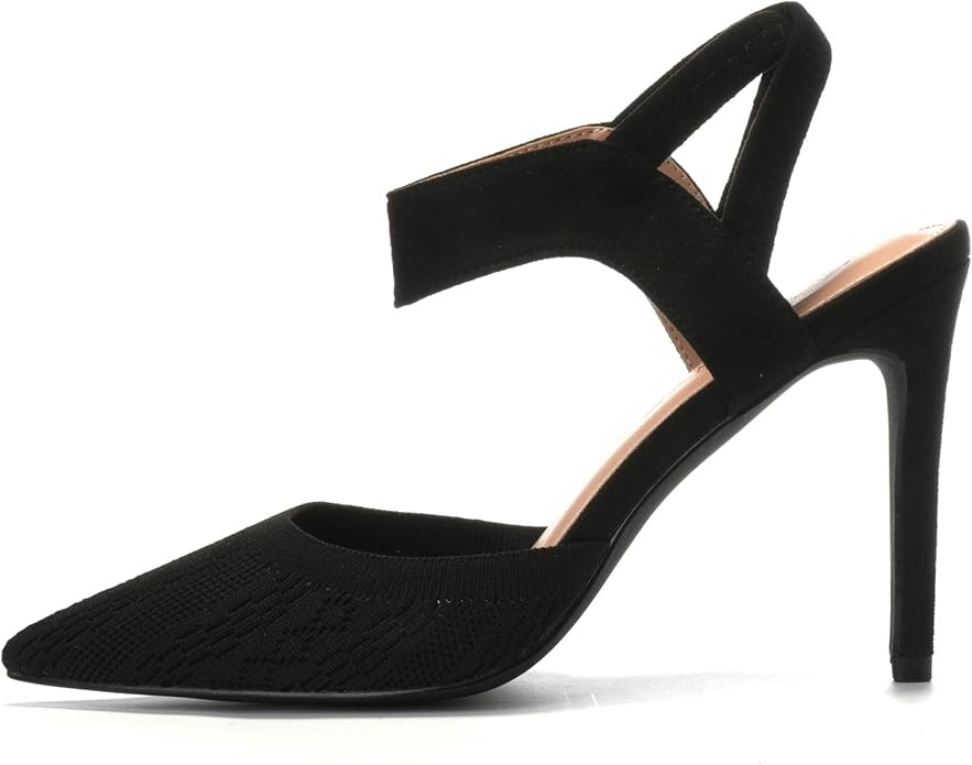 EBYNUE Women's Pumps Sexy Pointed Closed Toe Knitted Slingback Stiletto High Heels 4 inch Evening... | Amazon (US)