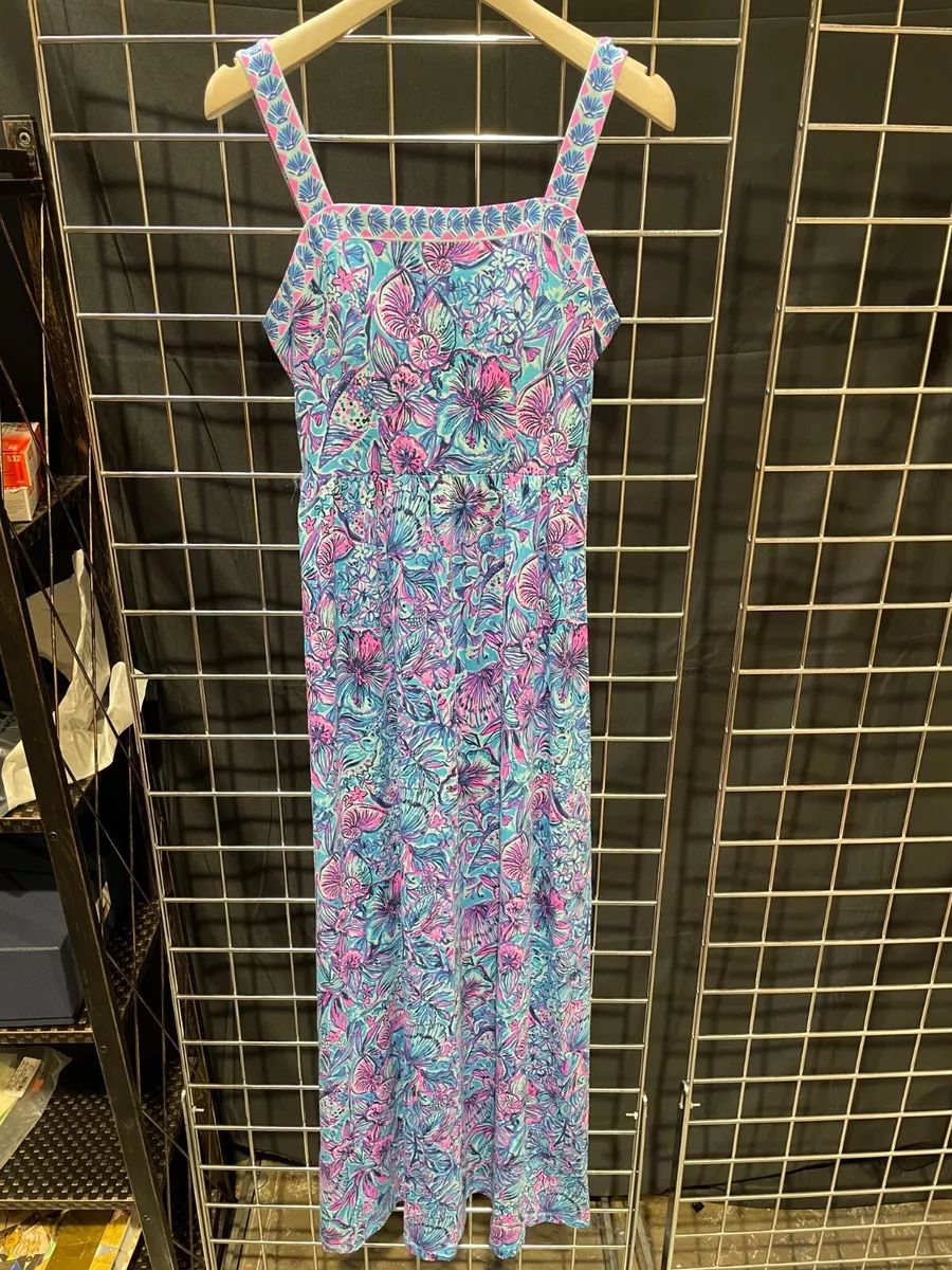 Lilly Pulitzer Mirasol Maxi Dress in Breakwater Blue - Size 00 | eBay US