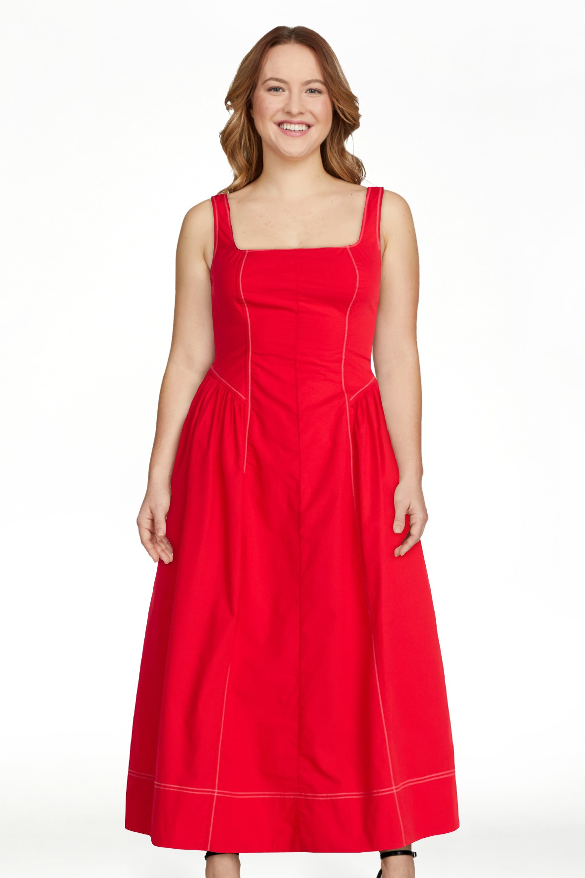 Free Assembly Women's and Women's Plus Sleeveless Cotton Panel Maxi Dress, Sizes XS- 4X | Walmart (US)