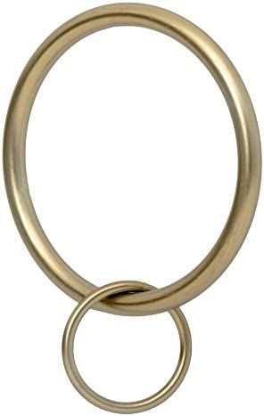 Amazon.com: Ivilon Drapery Eyelet Curtain Rings - 2" Ring Loop for Hook Pins, Set of 14 - Warm Go... | Amazon (US)