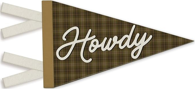 Western Nursery Decor, Howdy Western Pennant Felt Banners Flags, Retro Southwestern Wall Hanging ... | Amazon (US)