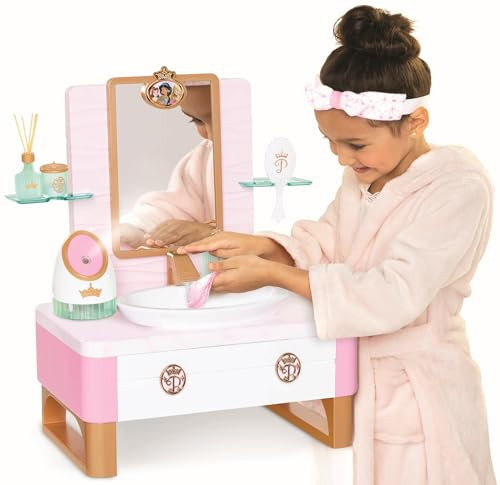 Disney Princess Style Collection Girls Deluxe Day Spa with Realistic Steamer, Play Skincare Essentials & Real Running Water, 20+ Pieces | Amazon (US)