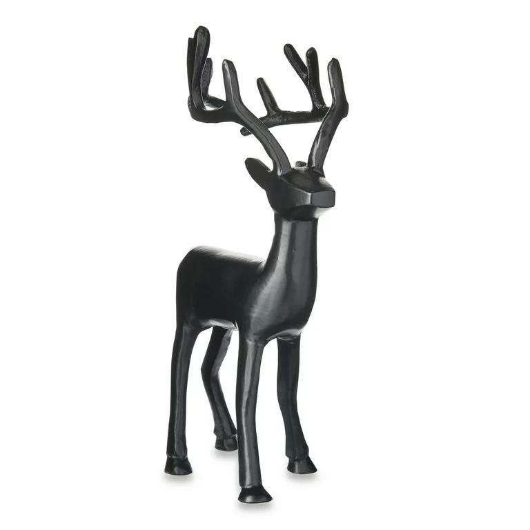 Holiday Time Black Metal Reindeer Tabletop Christmas Decoration, 13" | Walmart (US)