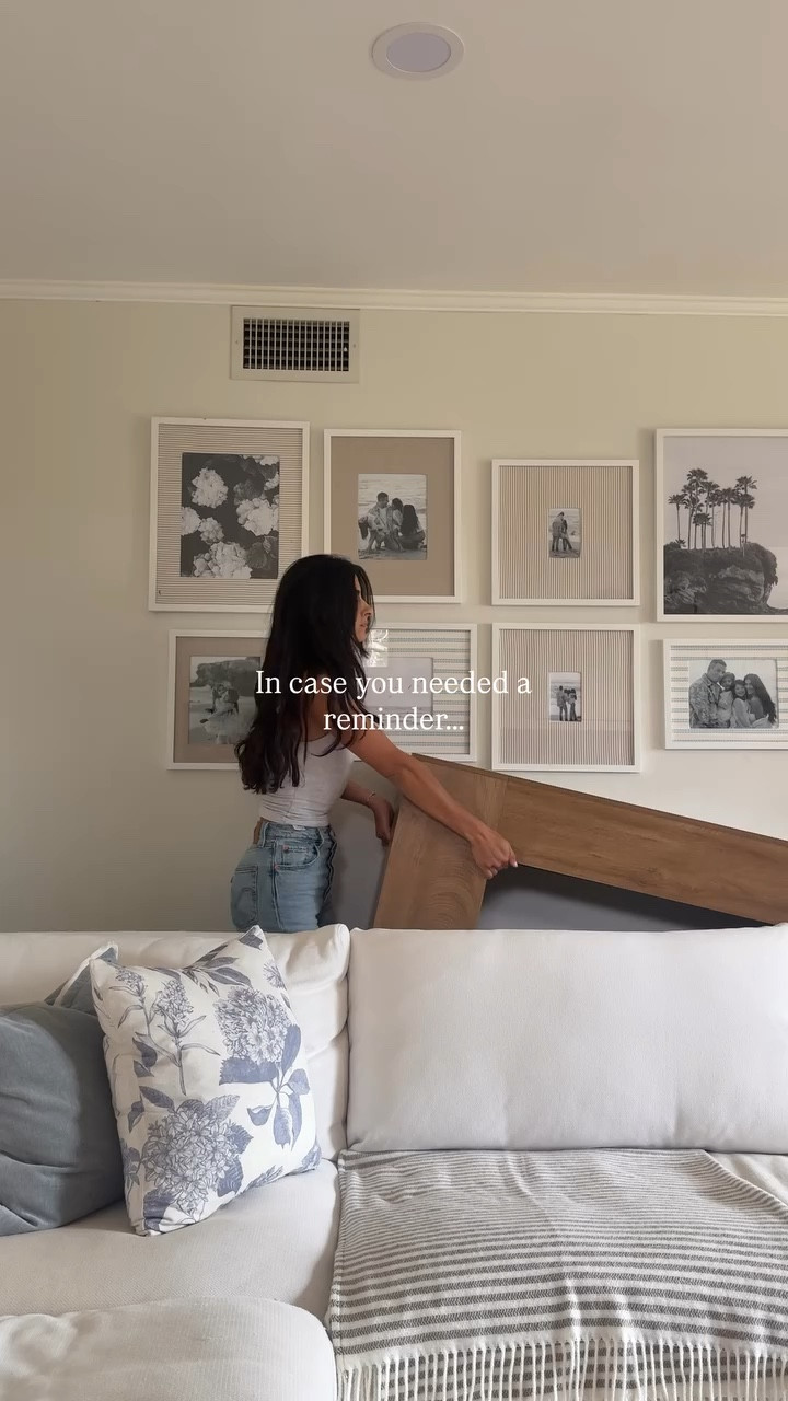 PUT A CONSOLE BEHIND YOUR COUCH!!! Adds so much interest and styling opportunities! #interiordesigntips #livingroomstyling