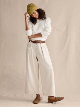 Mid-Rise Loose Pleated Ankle Jean | Banana Republic (US)