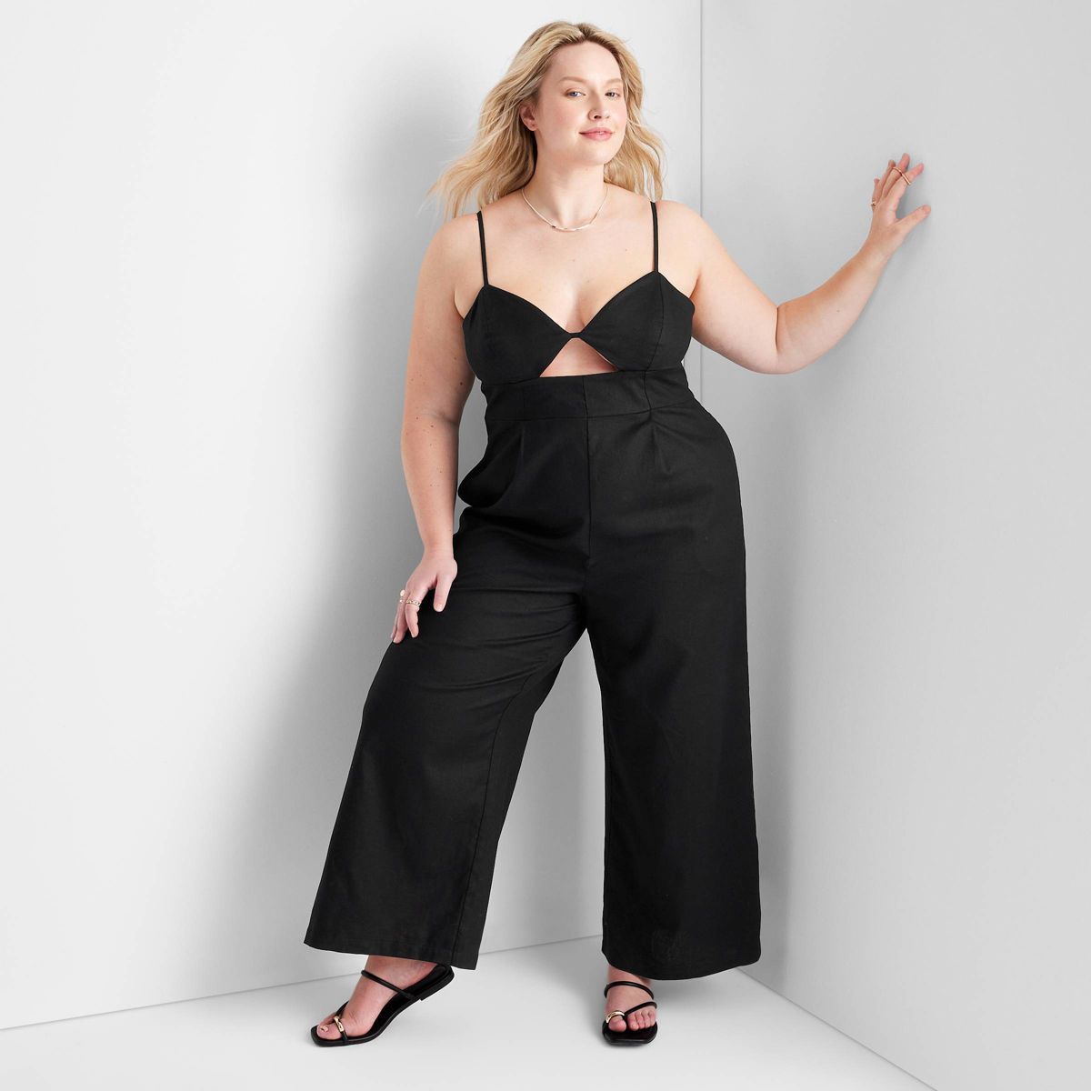 Women's Strappy Cut-Out Wide Leg Jumpsuit - Future Collective™ with Jenny K. Lopez | Target