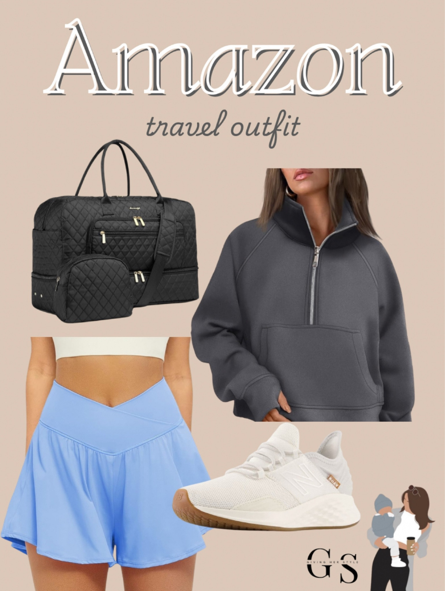 Spring travel outfit from Amazon 

Amazon outfit idea, Amazon finds, Amazon fashion, Spring outfit from amazon, Travel outfit 
Errands outfit
Casual style, running, gym, errands outift, airport outfit, athletic wear, lounge wear, sneakers, gen x outfit, flowy shorts, white sneakers biker shorts, resort wear, jeans, sandals, gold earrings, ootd, outfit inspo, outfit ideas

#LTKTravel #LTKActive #LTKFindsUnder50