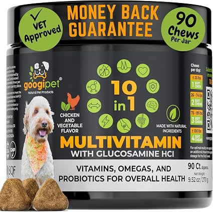 Googipet Premium 10 in 1 Dog Vitamins Multivitamin Chewable w/Dog Probiotics for Gut Health, Dog ... | Amazon (US)