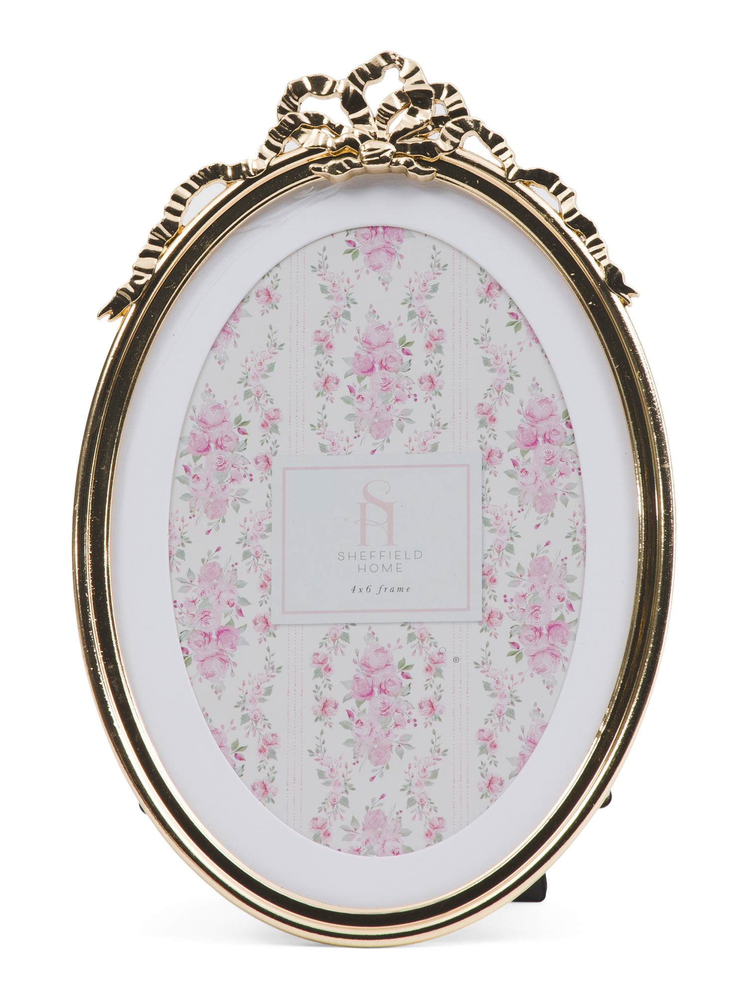 5x7 Matted To 4x6 Oval Bow Tabletop Picture Frame | TJ Maxx