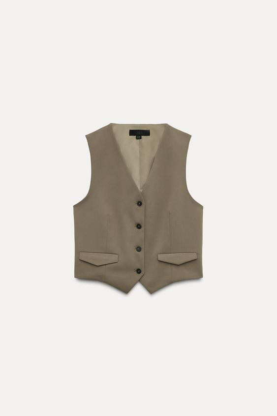WAISTCOAT WITH CONTRAST BACK | Zara US