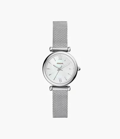Carlie Mini Three-Hand Stainless Steel Watch | Fossil (US)