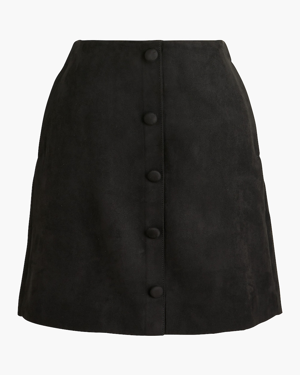 Faux-suede button-front A-line skirt | J.Crew Factory