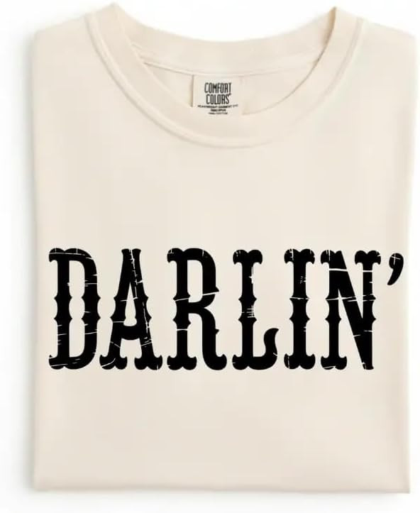 Comfort Colors Darlin’ T-Shirt- Country Girl Shirt with Vintage Western Design-Celebrate Your C... | Amazon (US)