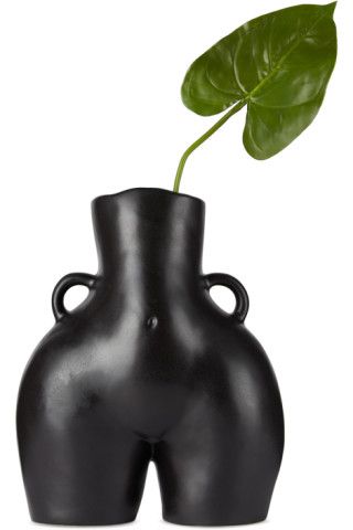 Anissa Kermiche - Black Ceramic Love Handles Vase | SSENSE