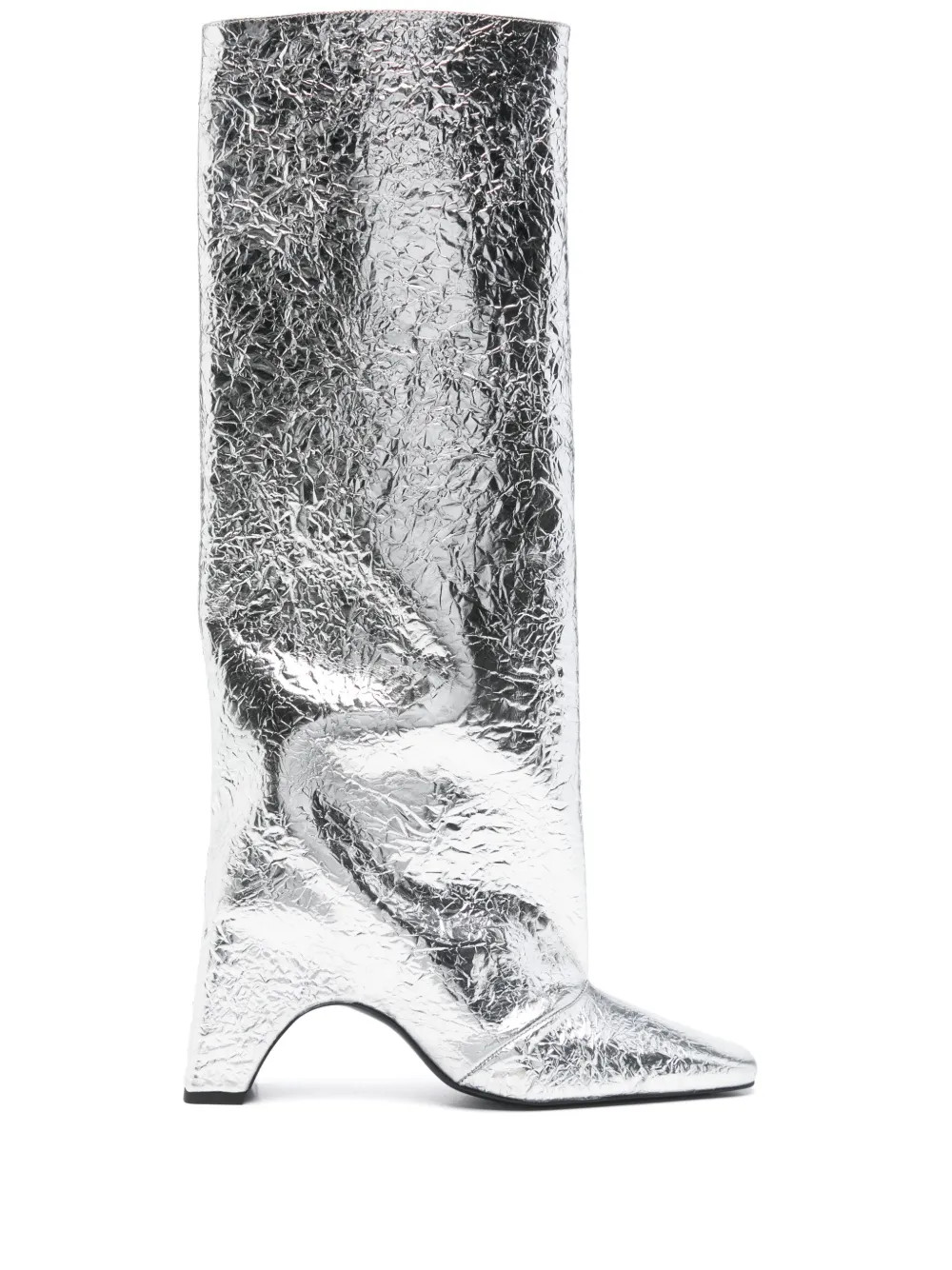 Coperni 85mm Foil Bridge Boots | Grey | FARFETCH | Farfetch Global