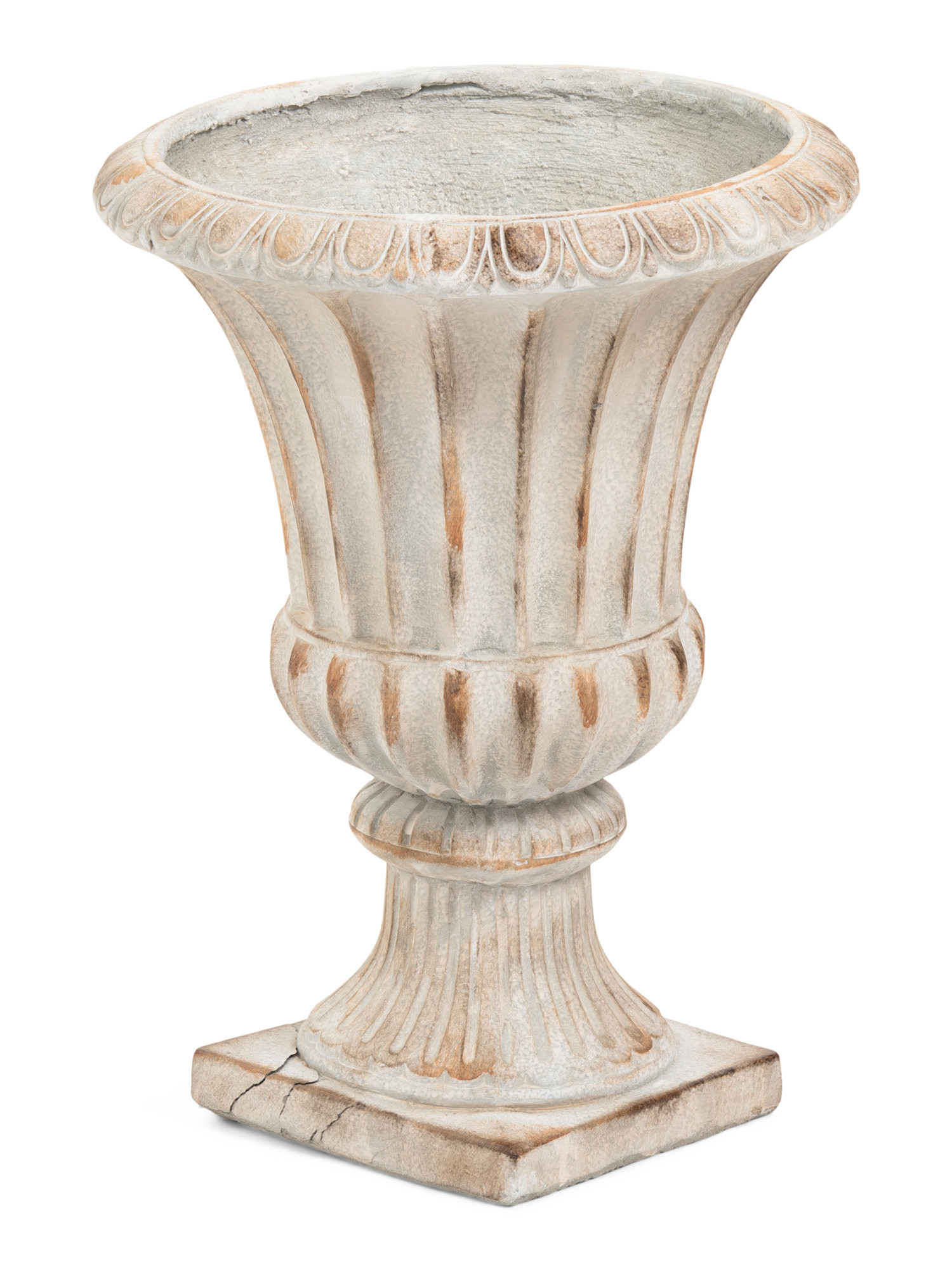 16x22 Outdoor Terracotta Distressed Urn Pedestal Planter | TJ Maxx