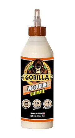 Gorilla Ultimate Waterproof Wood Glue, 18 Ounce, Natural Wood Color, (Pack of 1) | Amazon (US)