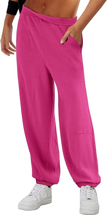 ANRABESS Women Baggy High Waist Sweatpants Jogger Sweat Pant 2023 Fall Winter Fashion Trousers | Amazon (US)