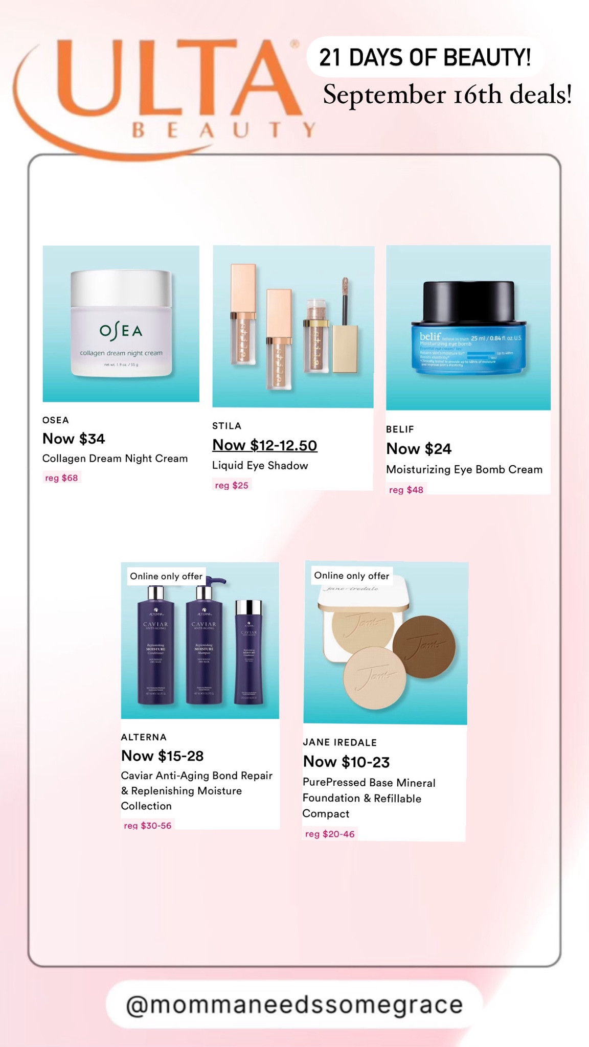 Ulta 21 days of beauty! September 16th deals! 

#LTKFallSale #LTKBeauty #LTKSaleAlert