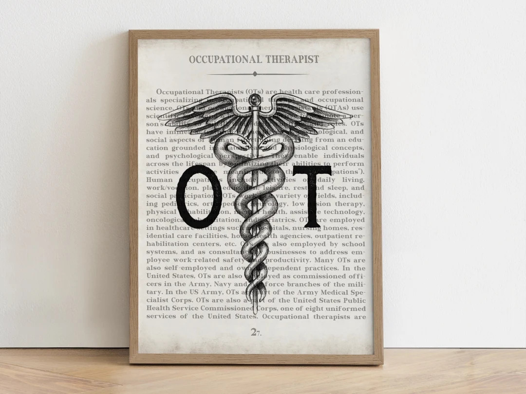 Occupational Therapist OT Art Print Occupation Therapy Gift Graduation Gift | Etsy (US)