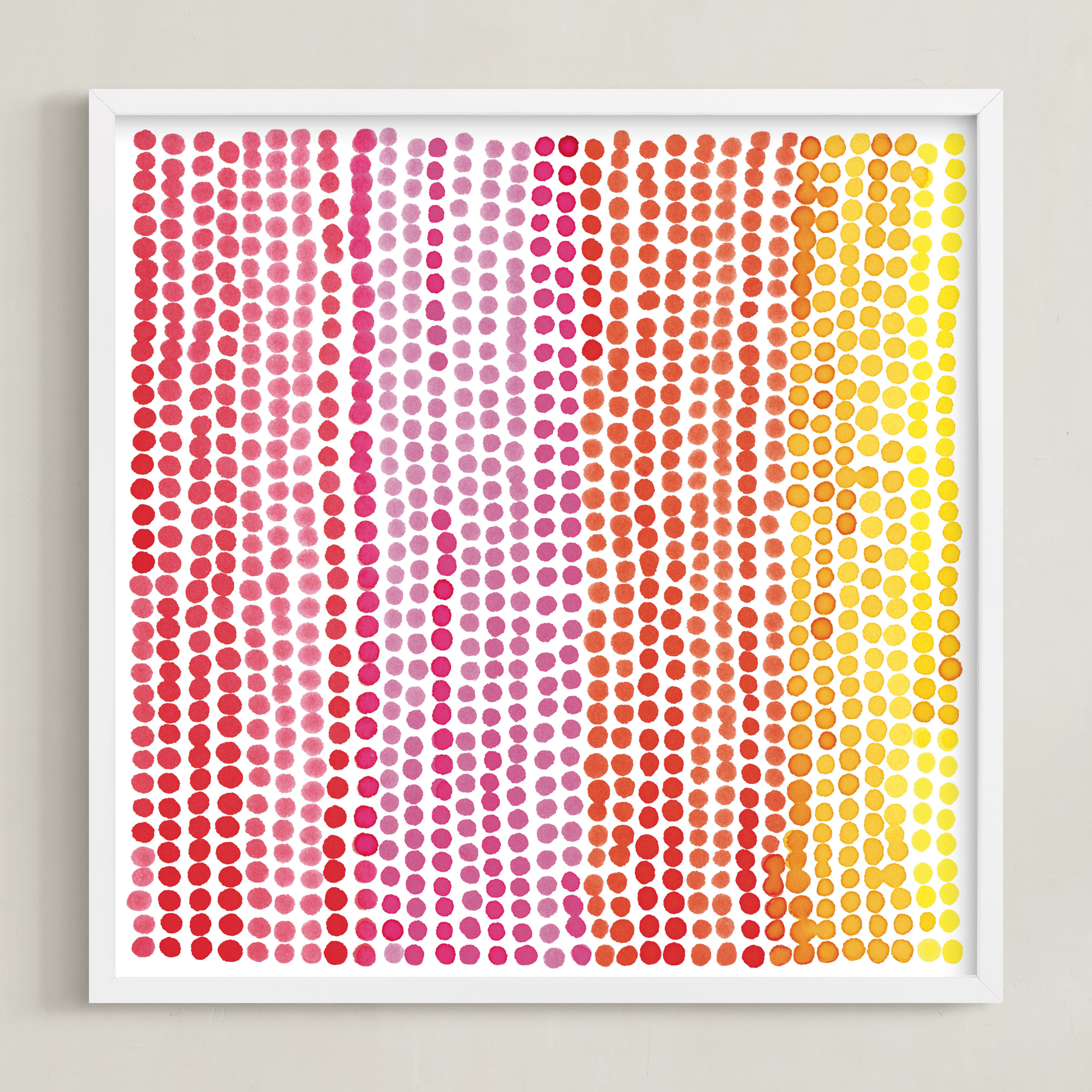 "Rainbow Dots 1" - Painting Limited Edition Art Print by Paper Dahlia. | Minted