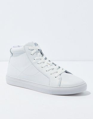 AE Leather High-Top Court Sneaker | American Eagle Outfitters (US & CA)