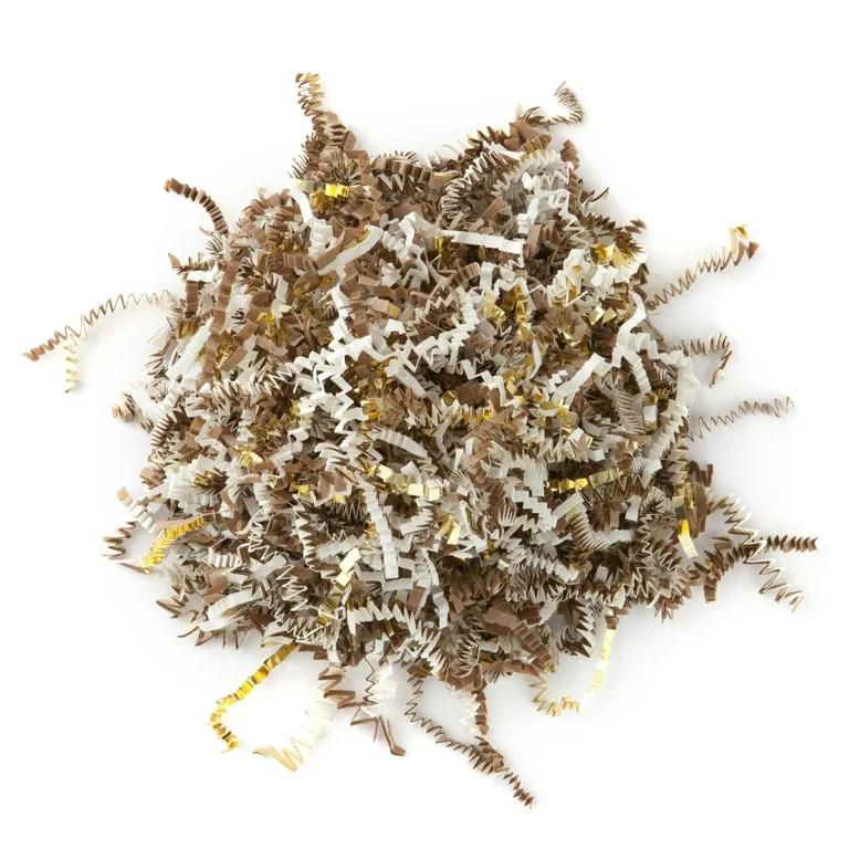 Hallmark Shredded Paper (Kraft, Ivory and Metallic Gold) 1.5 oz. | Walmart (US)