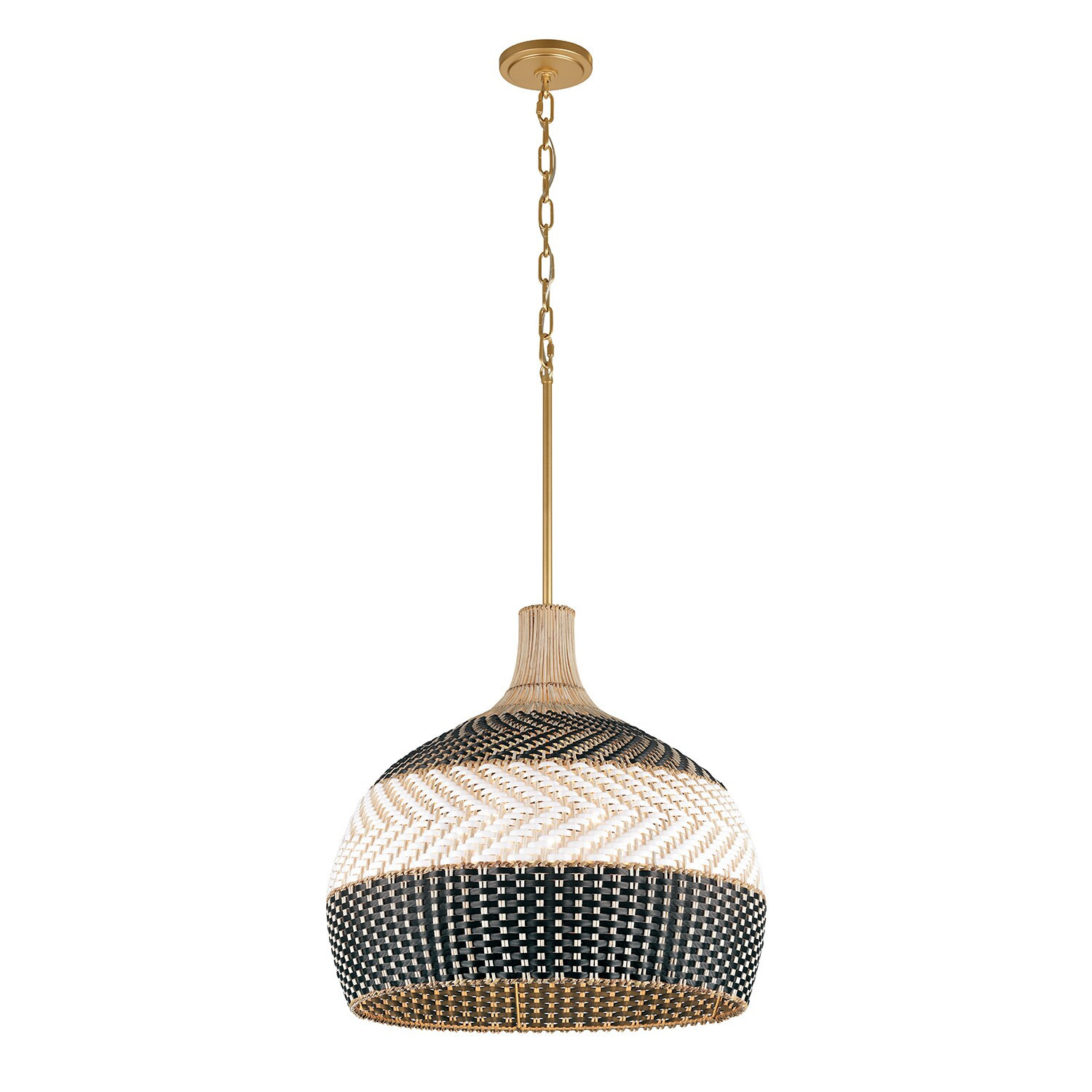 Crystorama Zanzibar 5 -Light Soft Gold Coastal Dome Medium Hanging Pendant light | ZAN-9005-SG-MK | Lowe's